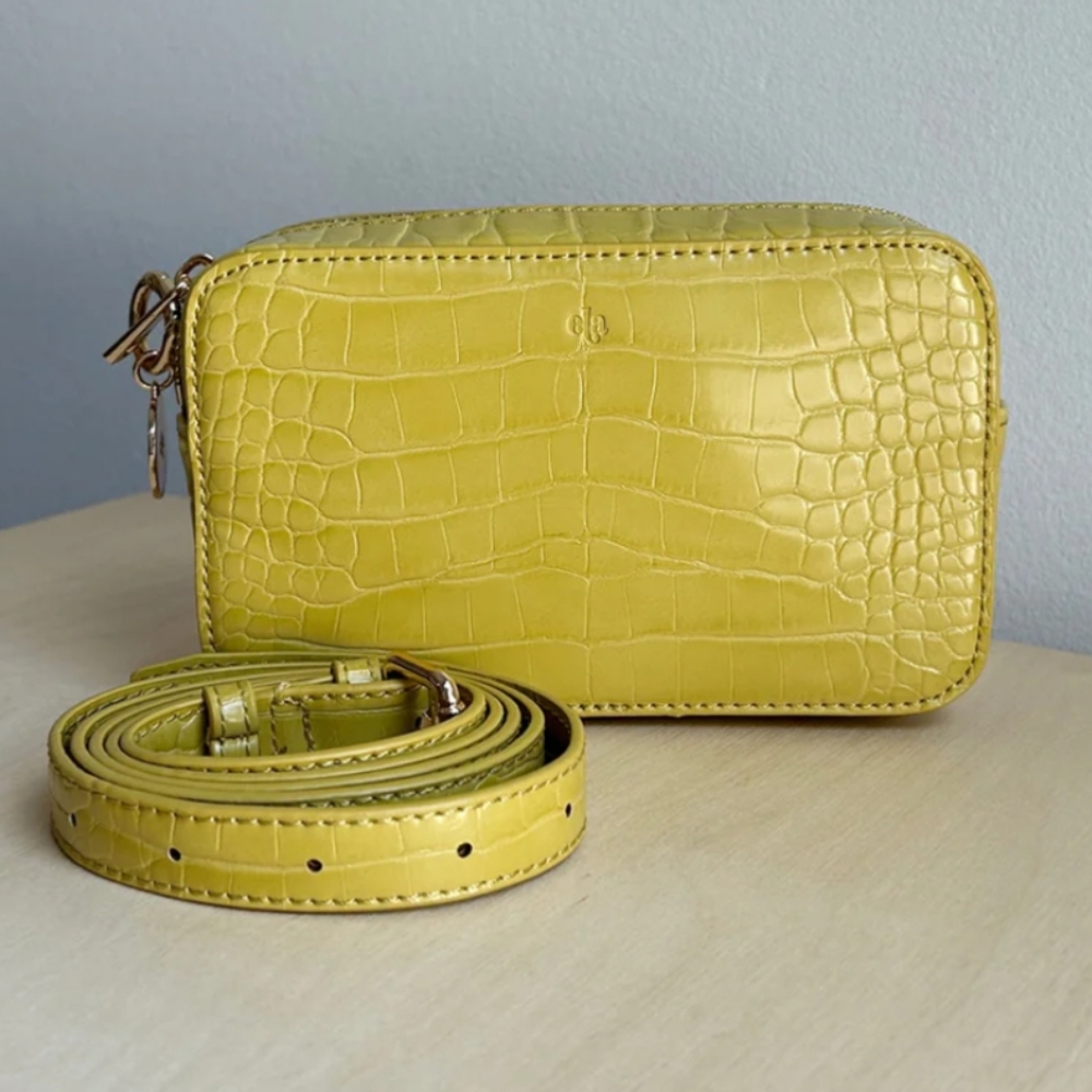 ela MICRO BELT BAG in CHAMOMILE CROC